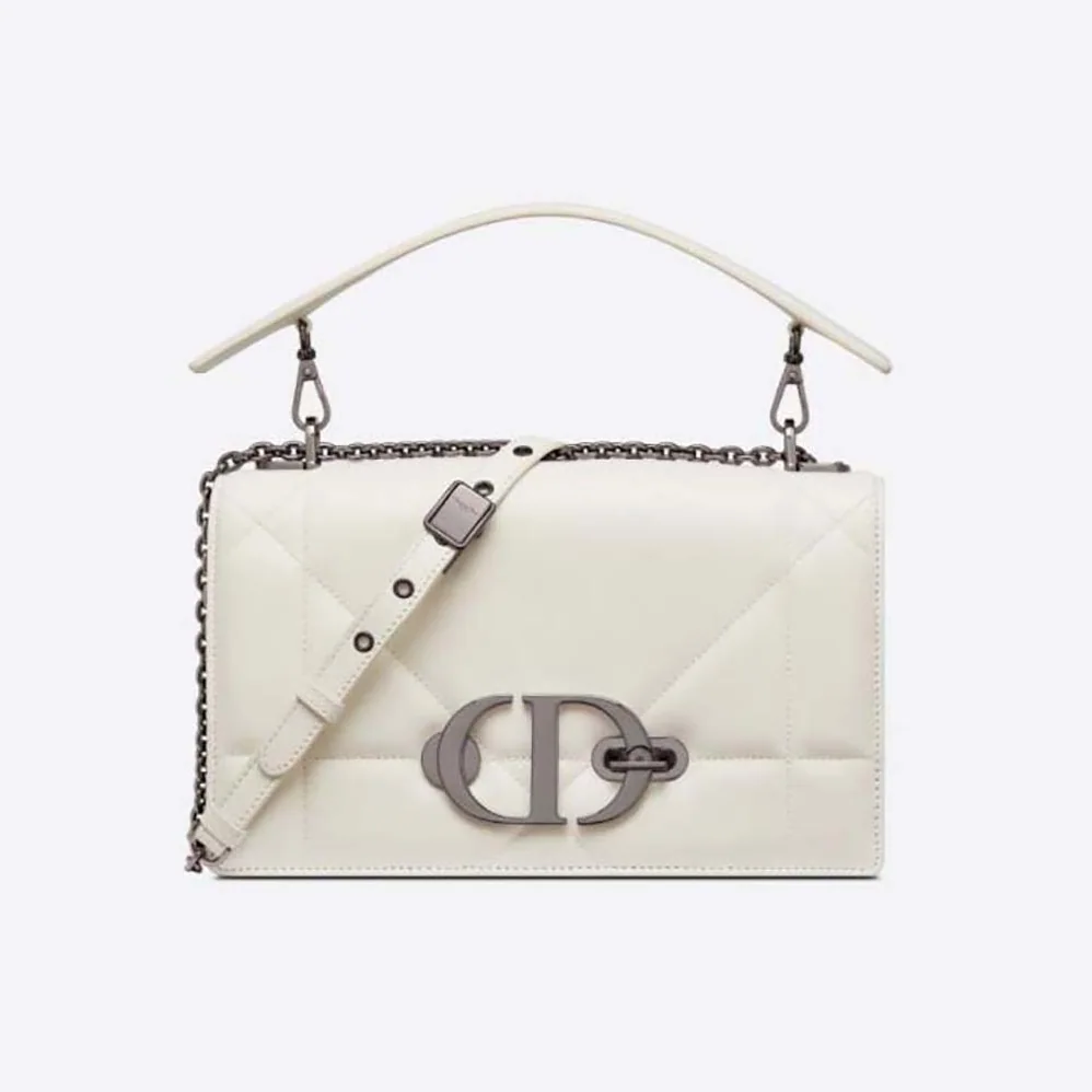 Dior 30 Montaigne Chain Bag with Handle Latte Maxicannage Lambskin for Women Dior 30 Montaigne Chain Bag with Handle Latte Maxicannage Lambskin for Women