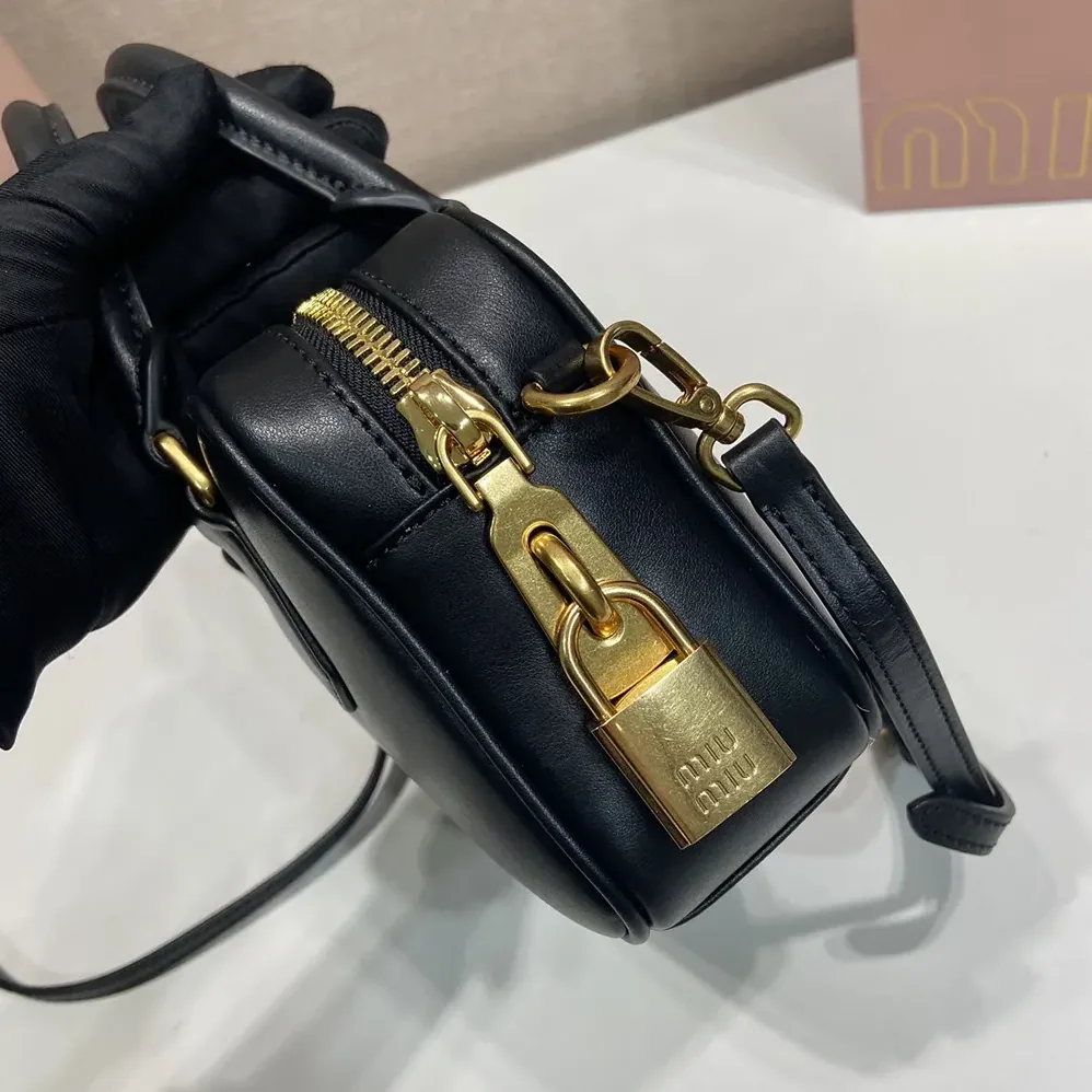 Miu Miu Arcadie Leather Bag for Women in Black