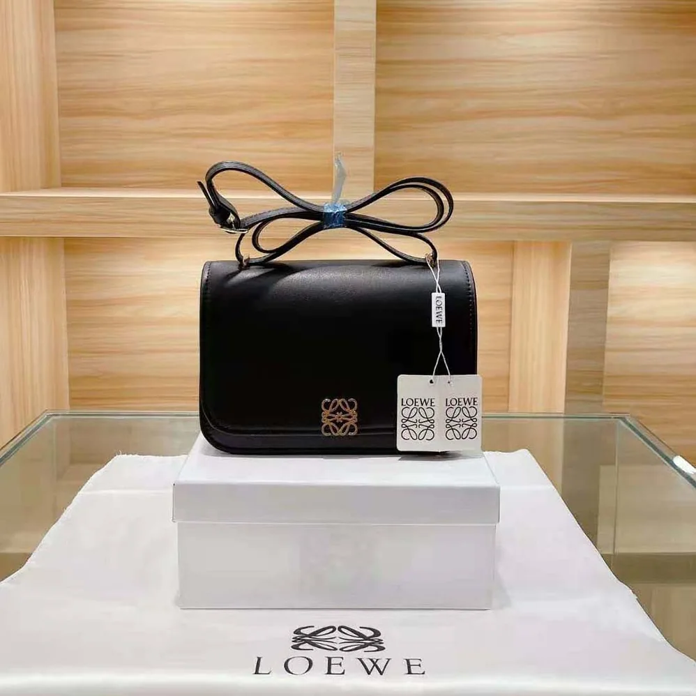Loewe Goya Bag in Silk Calfskin for Women in Black