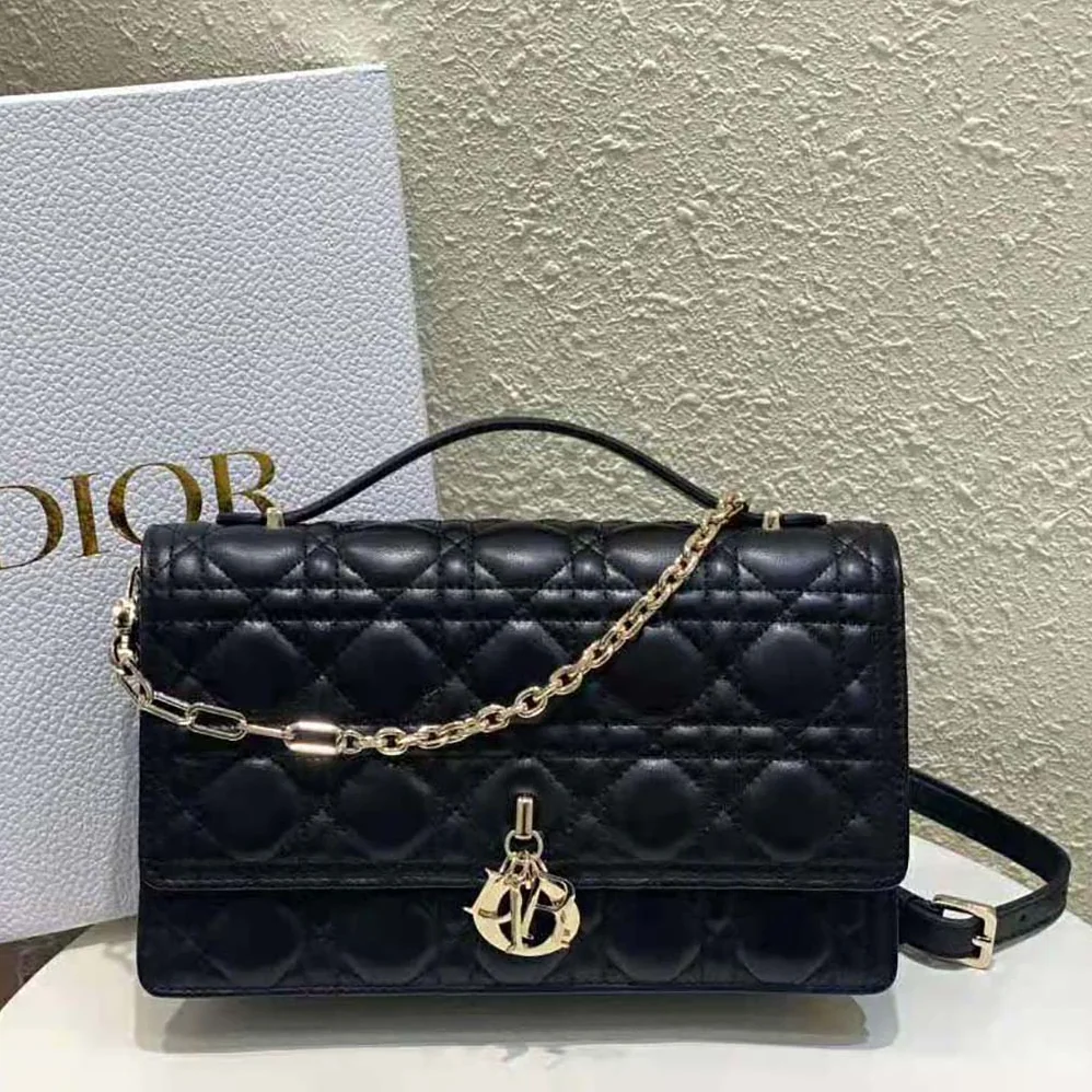 Dior Miss Dior Top Handle Bag Black Cannage Lambskin for Women Dior Miss Dior Top Handle Bag Black Cannage Lambskin for Women