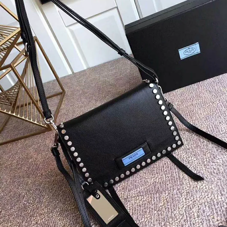 Prada Etiquette Bag in Calf Leather for Women in Black