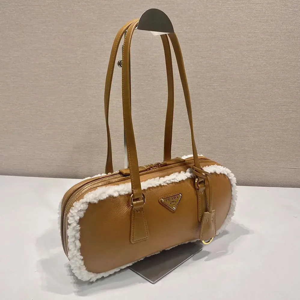 Prada Medium Shearling Two for Women in handle Bag Prada Medium Shearling Two for Women in handle Bag