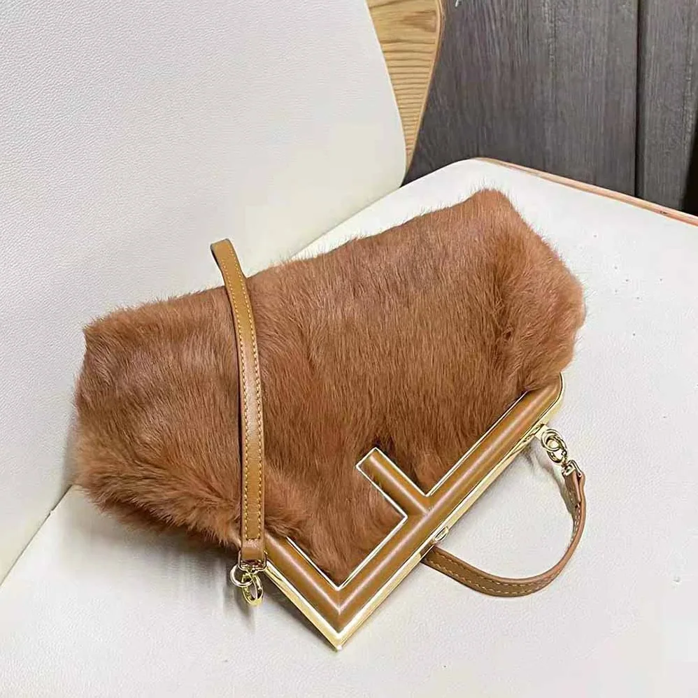 Fendi First Small Brown Mink Bag for Women Fendi First Small Brown Mink Bag for Women