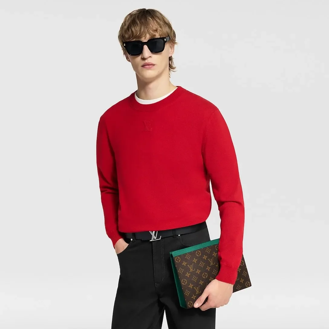 Louis Vuitton Pochette Voyage MM Pouch / Borneo Green Monogram Macassar Canvas Silver Hardware