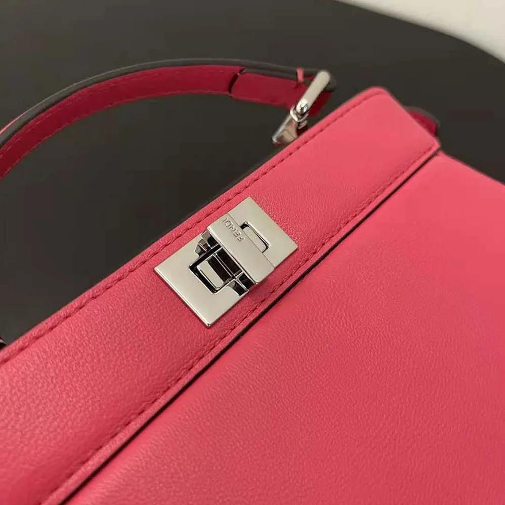 Fendi Peekaboo ISeeU Petite Rose Padded Nappa Leather Bag for Women Fendi Peekaboo ISeeU Petite Rose Padded Nappa Leather Bag for Women