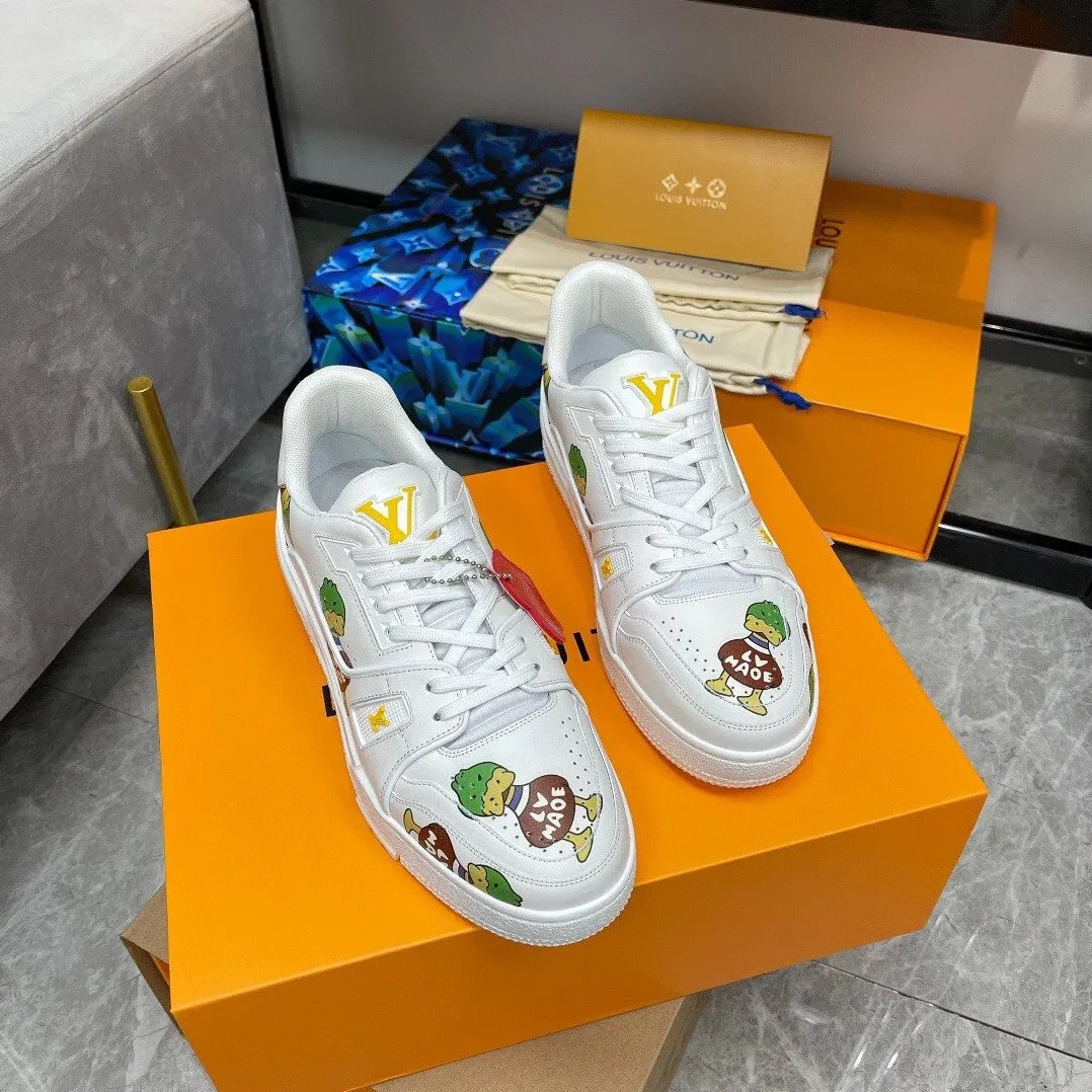Louis Vuitton Trainer Sneaker White Nigo/Virgil Abloh LV 1A9JC5 Louis Vuitton Trainer Sneaker White Nigo/Virgil Abloh LV 1A9JC5