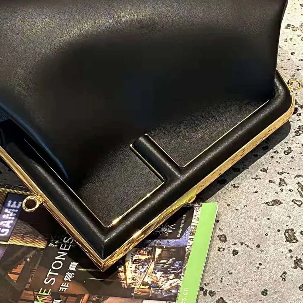 Fendi First Medium Nappa Leather Bag for Women in Black Fendi First Medium Nappa Leather Bag for Women in Black
