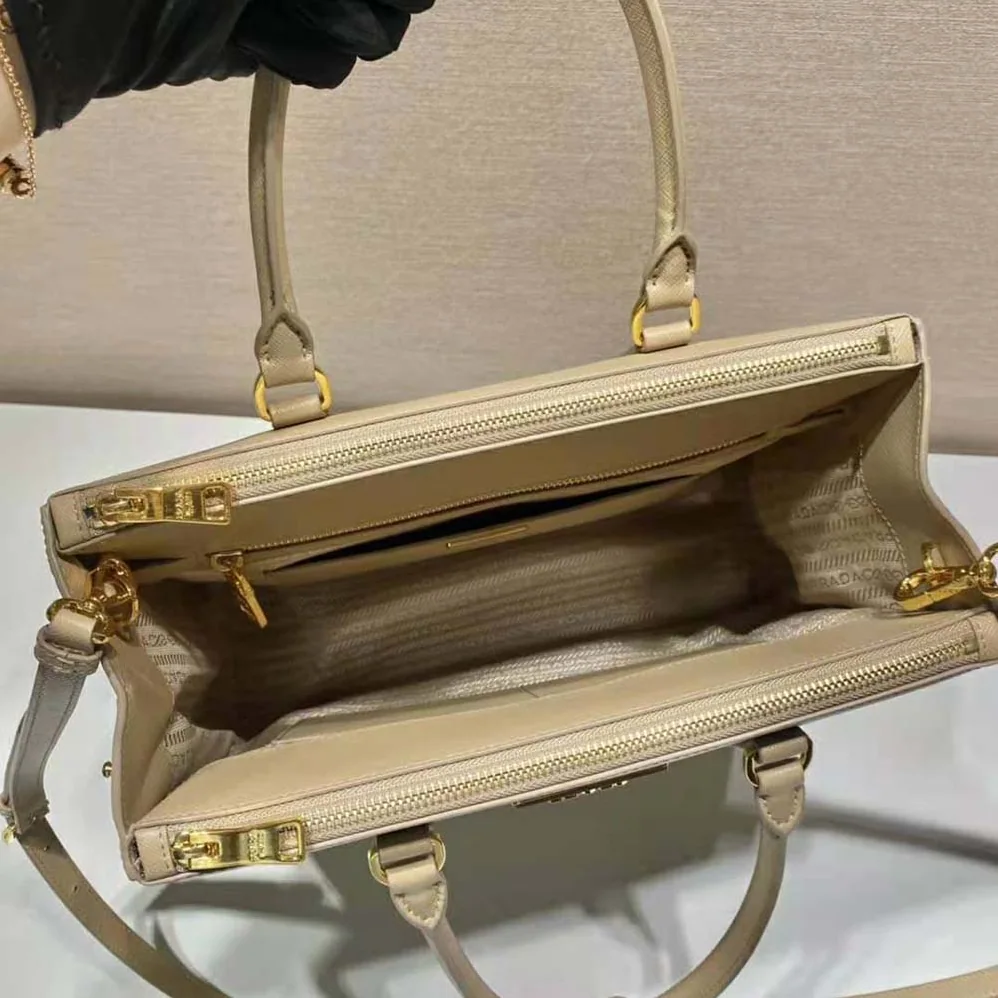 Prada Medium Prada Galleria Saffiano Leather Bag for Women in Sandy Prada Medium Prada Galleria Saffiano Leather Bag for Women in Sandy