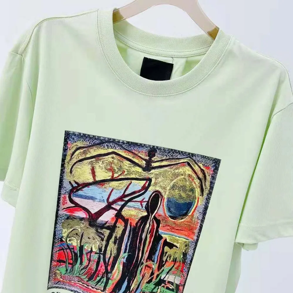Givenchy Slim Fit T-shirt in Jersey with Reaper Patch for Men in Lime Givenchy Slim Fit T-shirt in Jersey with Reaper Patch for Men in Lime