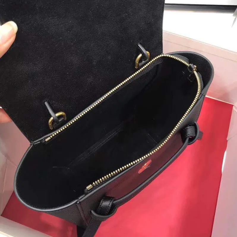 Celine Nano Belt Bag in Grained Calfskin for Women in Black Celine Nano Belt Bag in Grained Calfskin for Women in Black