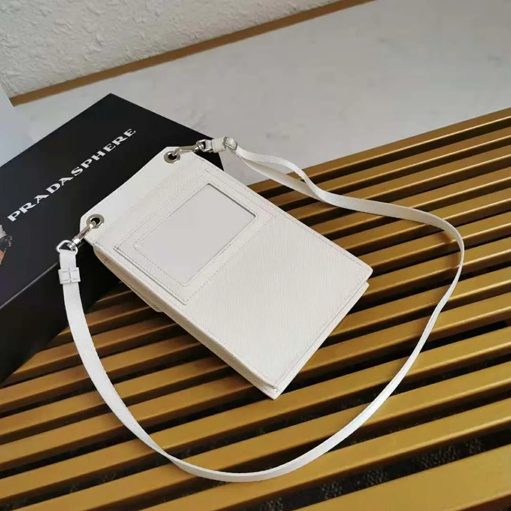 Prada Saffiano Leather Smartphone Case for Men in White Prada Saffiano Leather Smartphone Case for Men in White
