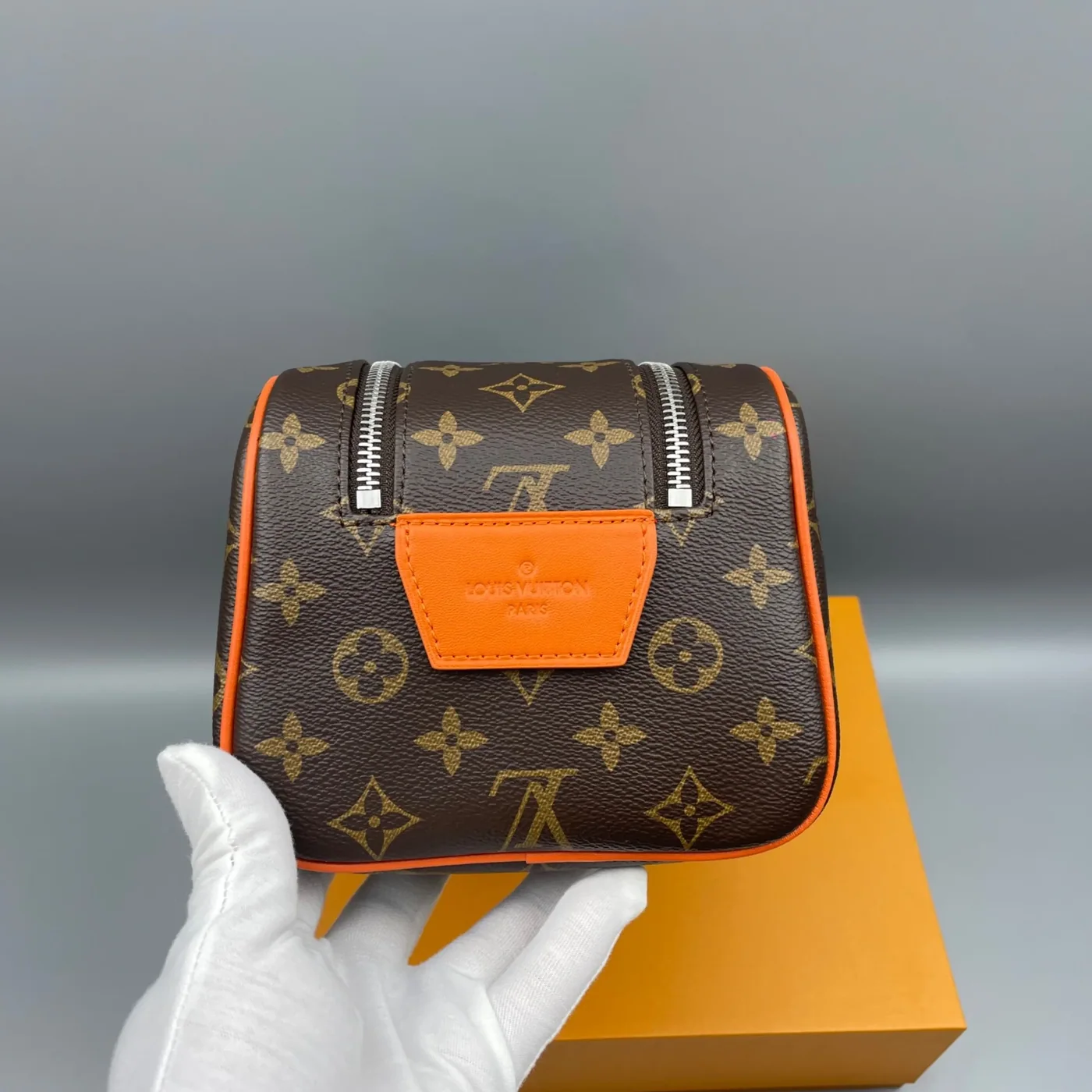 Louis Vuitton Dopp Kit Toiletry Bag Orange / Louis Vuitton Dopp Kit Toiletry Bag Orange /