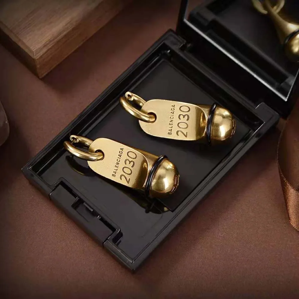 Balenciaga Hotel Earrings in Gold Aluminium and Brass for Women Balenciaga Hotel Earrings in Gold Aluminium and Brass for Women