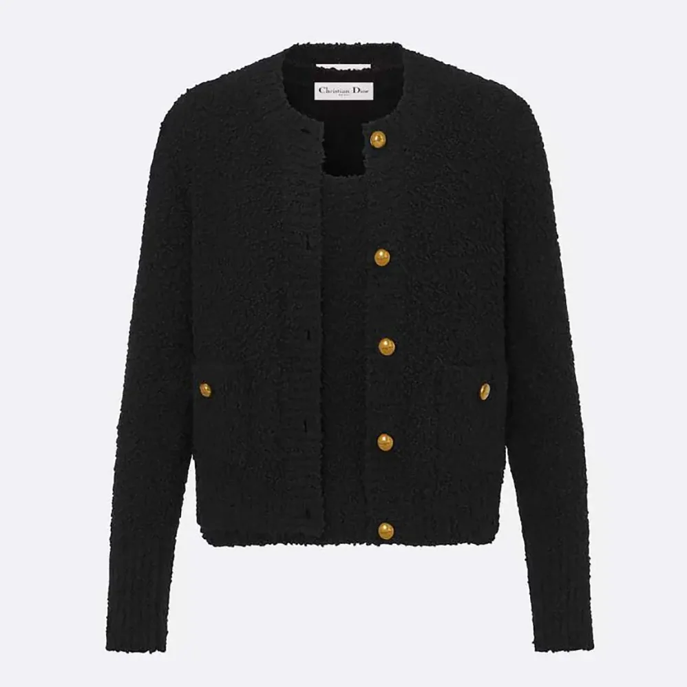 Dior Twinset Black Cotton and Wool for Women in Blend Knit