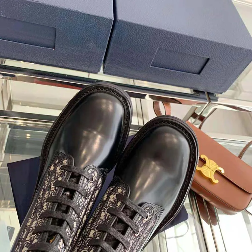 Dior Explorer II Laced Ankle Boot Black Polished Calfskin for Men