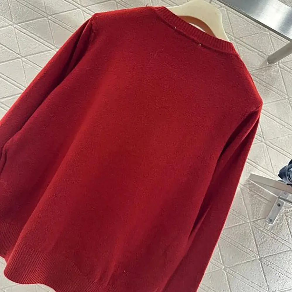 Miu Miu Cashmere Crew-Neck Sweater for Women in Red
