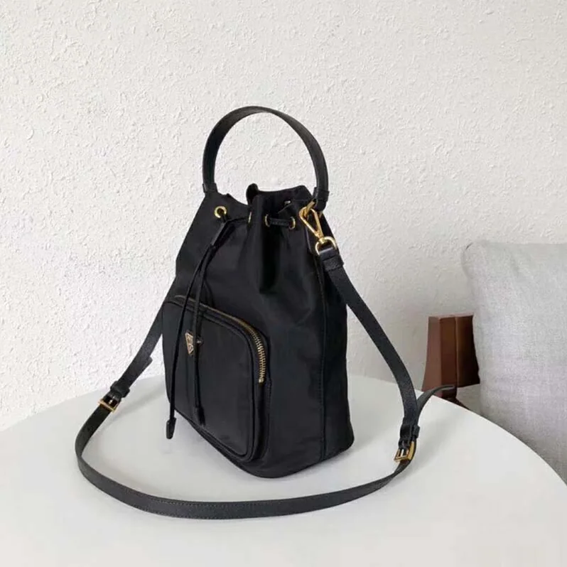 Prada Fabric Shoulder Bag for Unisex in Black Prada Fabric Shoulder Bag for Unisex in Black