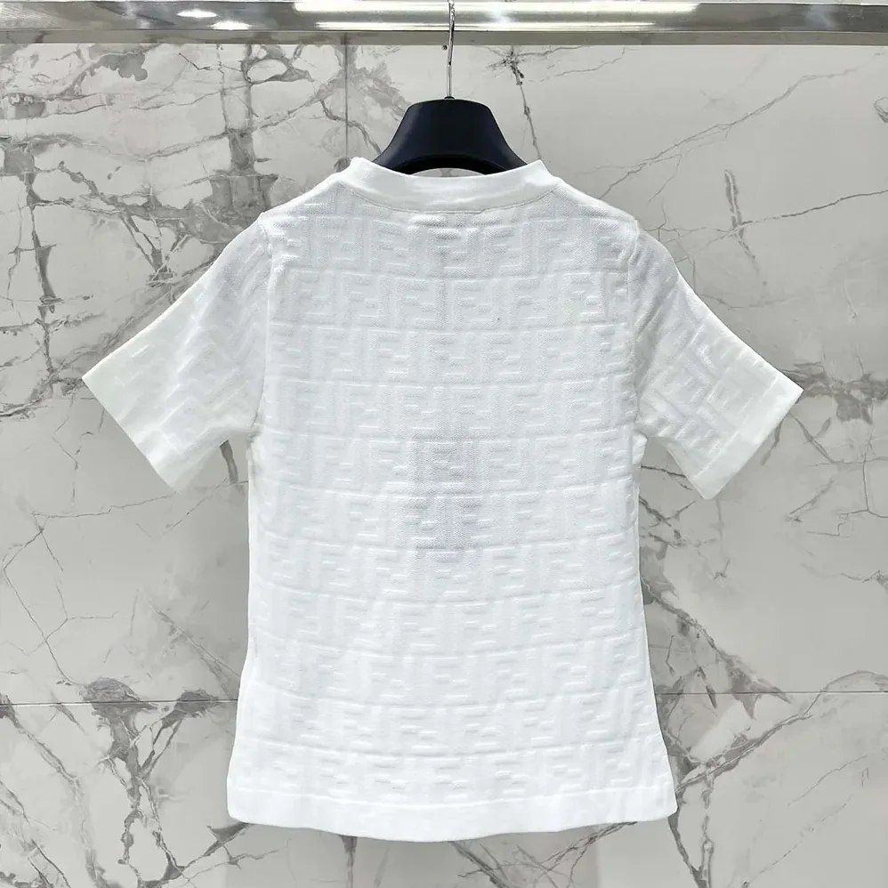 Fendi White FF Viscose Jumper for Women in White Fendi White FF Viscose Jumper for Women in White