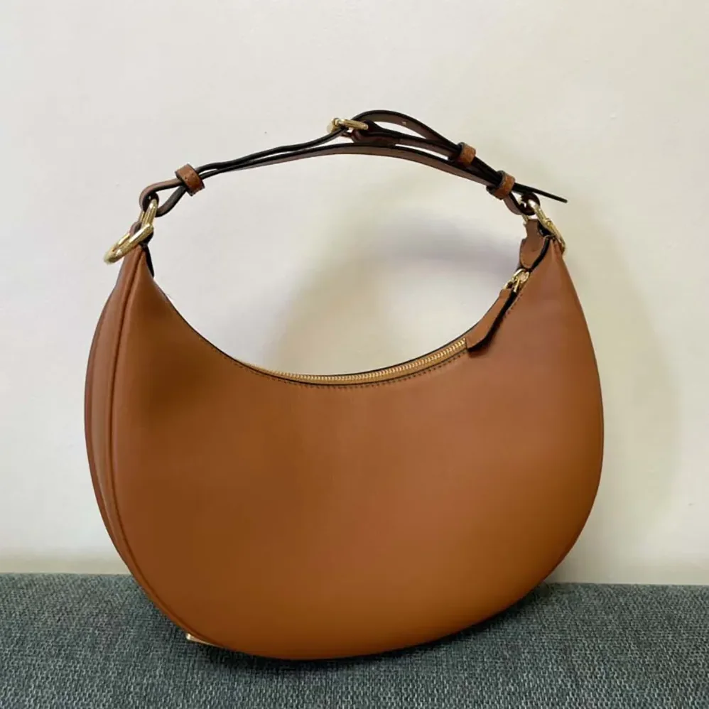Fendi Fendigraphy Small Brown Leather Bag for Women
