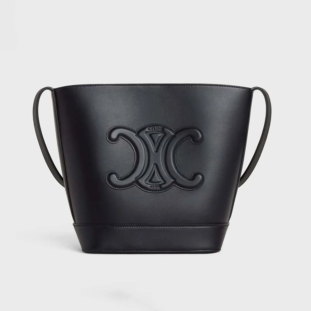 Celine Small Bucket Cuir Triomphe in Smooth Calfskin for Women in Black Celine Small Bucket Cuir Triomphe in Smooth Calfskin for Women in Black
