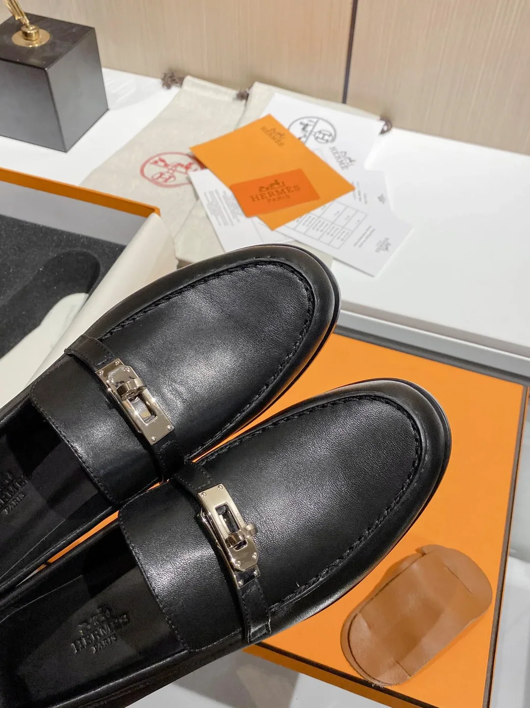 Hermes Destin Loafers Black