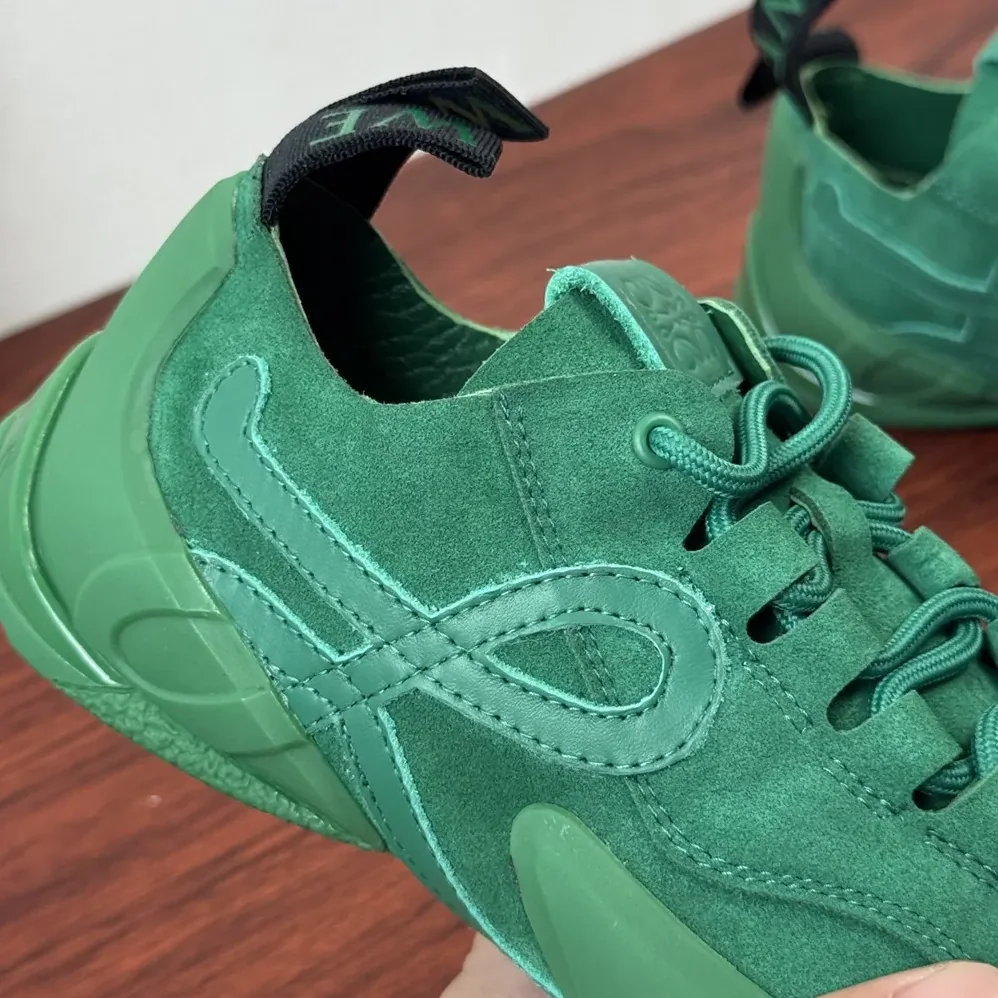 Loewe Grip Sneaker in Calfskin Suede for Unisex in Jungle Green