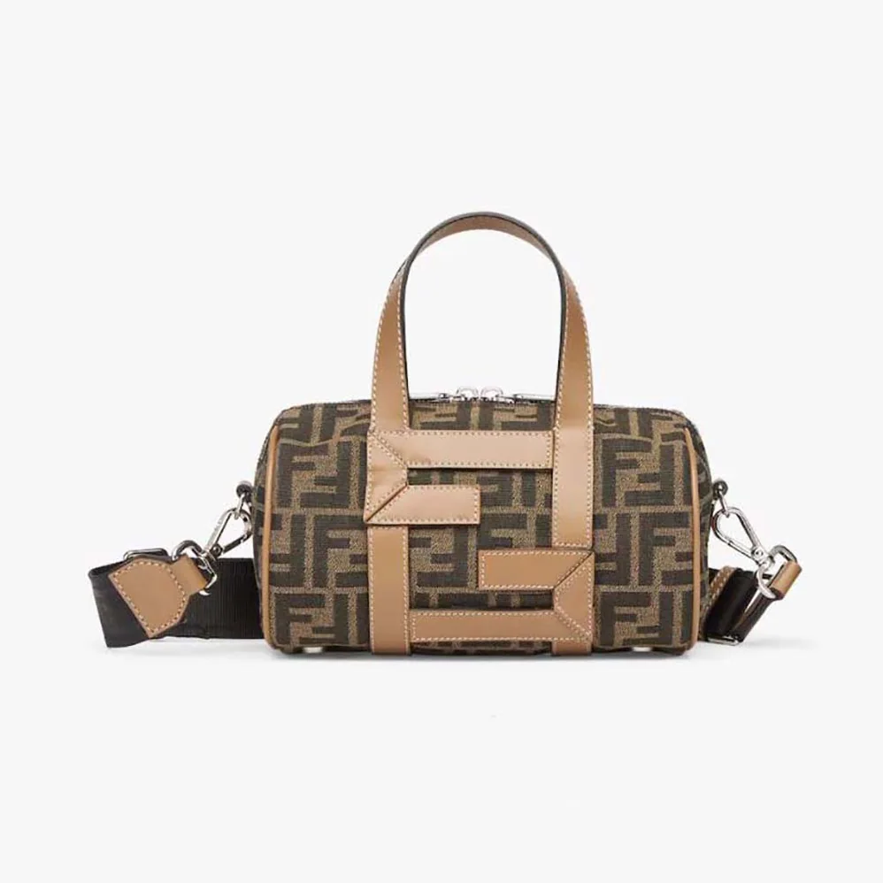 Fendi Mini Bag Brown FF Fabric Bag for Men Fendi Mini Bag Brown FF Fabric Bag for Men