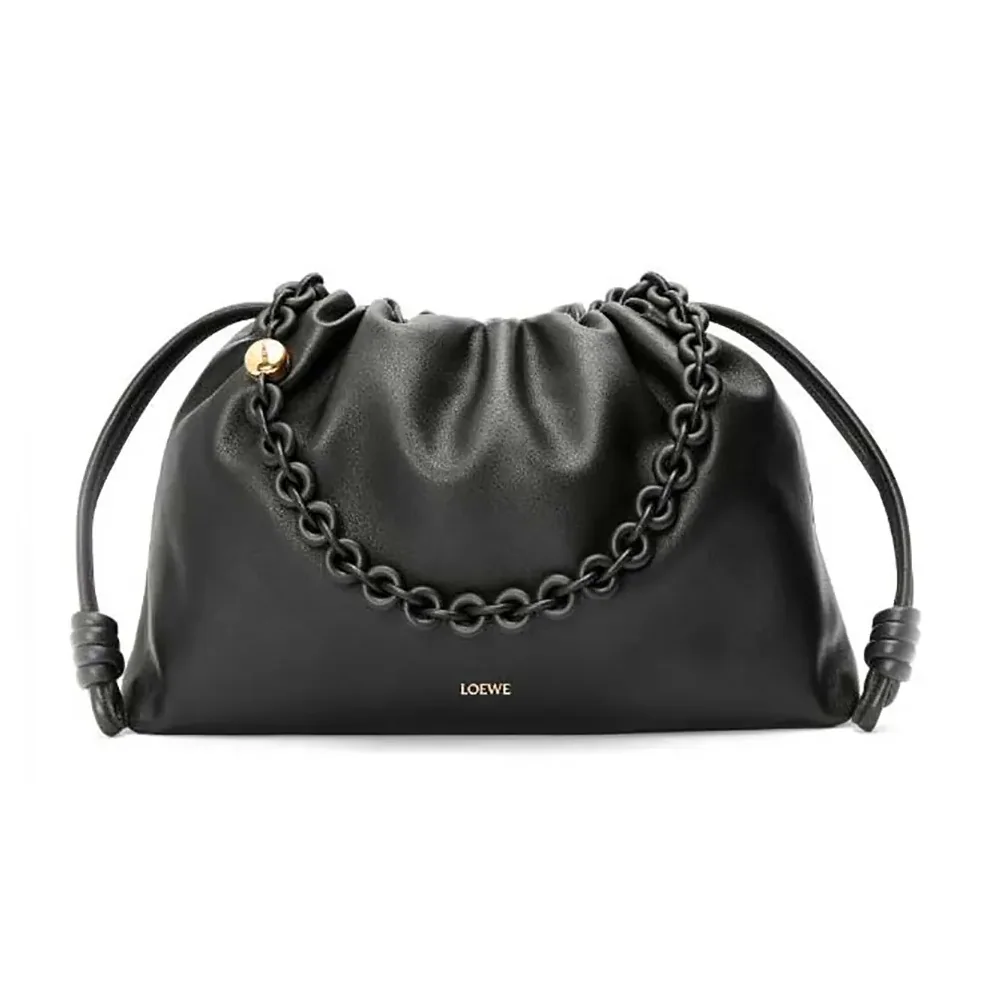 Loewe Large Flamenco Purse in Mellow Nappa Lambskin for Unisex in Black Loewe Large Flamenco Purse in Mellow Nappa Lambskin for Unisex in Black
