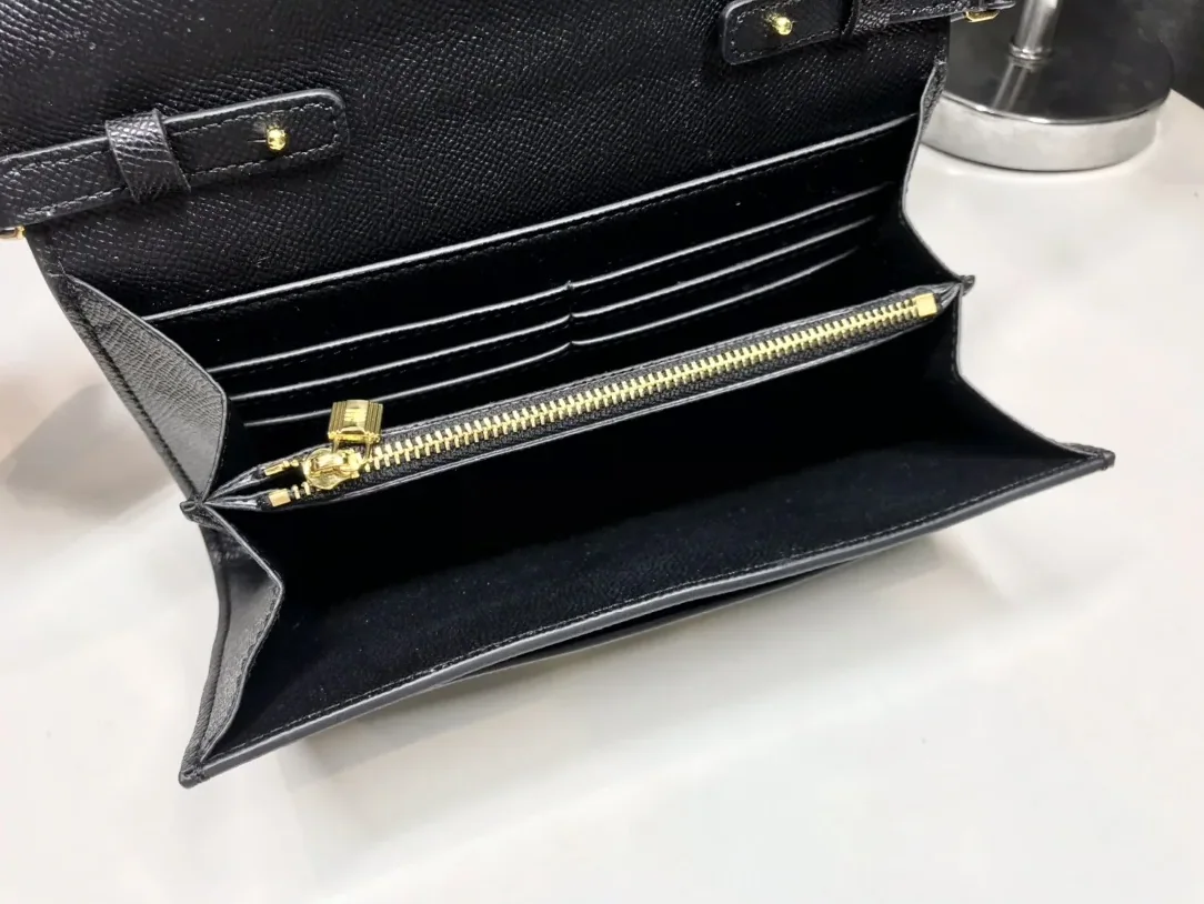 Hermes Constance Togo Long Wallet Black Gold Hardware Hermes Constance Togo Long Wallet Black Gold Hardware