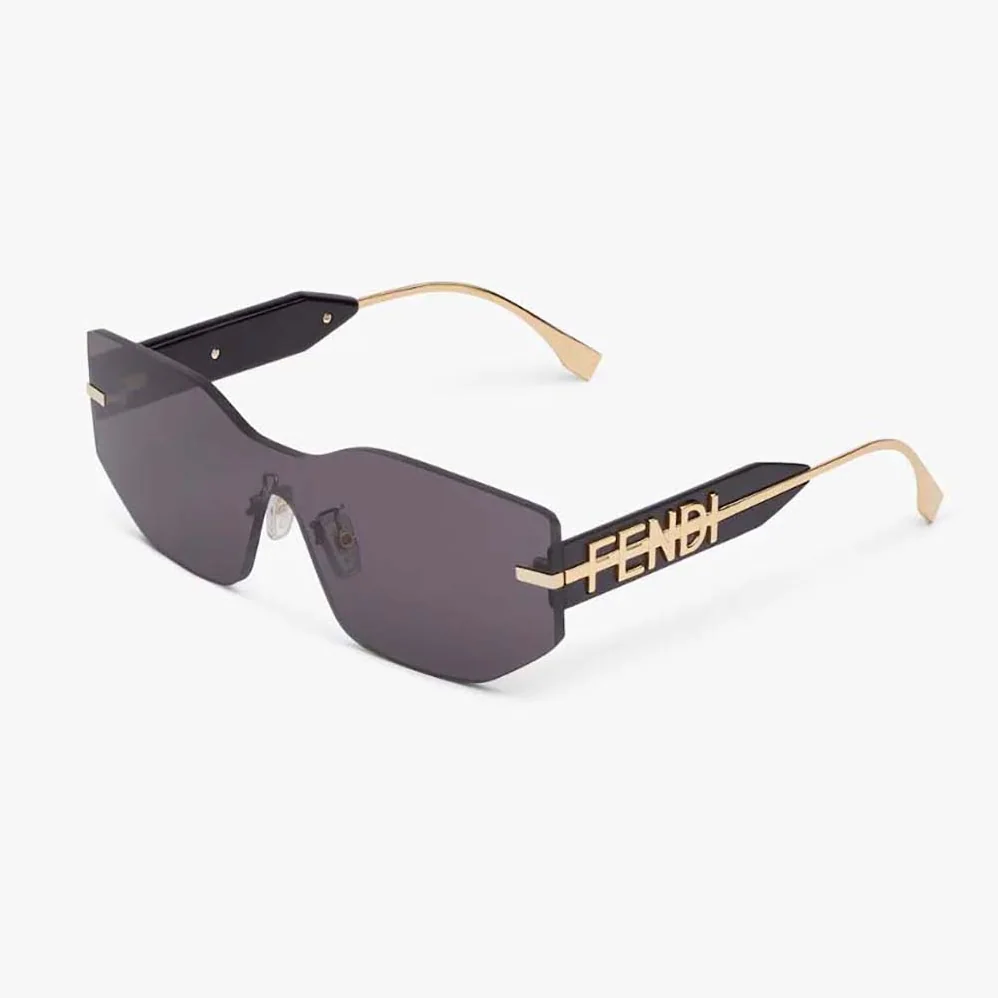 Fendi Fendigraphy Black Shield Sunglasses for Women Fendi Fendigraphy Black Shield Sunglasses for Women