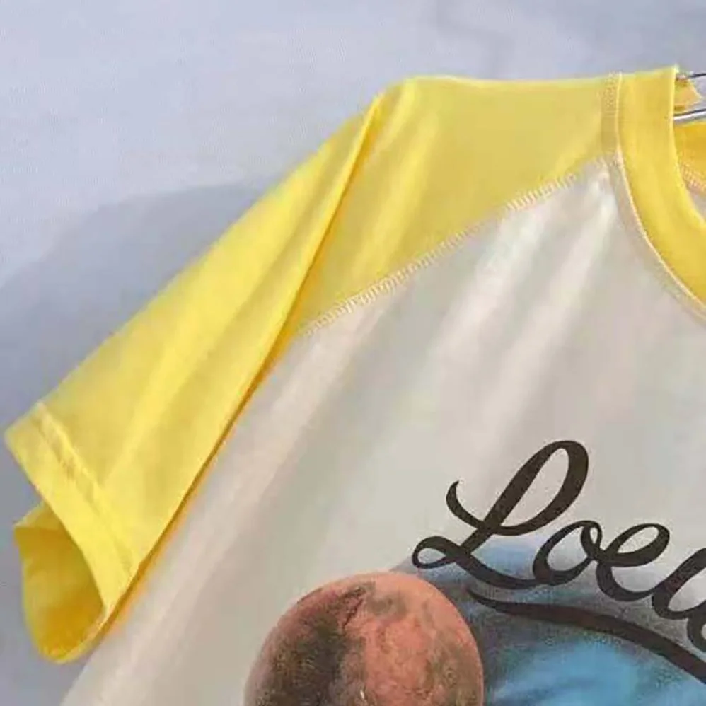 Loewe Cropped landscape T-shirt in Cotton for Women in Yellow