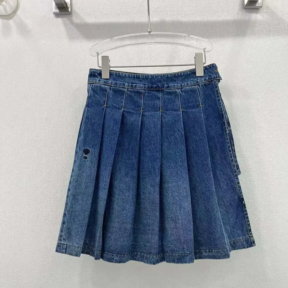 Dior Wrap Miniskirt with Integrated Shorts Navy Blue Stonewashed Cotton Denim for Women Dior Wrap Miniskirt with Integrated Shorts Navy Blue Stonewashed Cotton Denim for Women