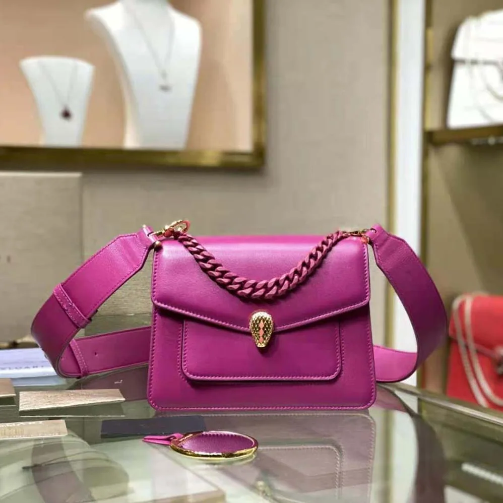Bvlgari Serpenti Forever Crossbody Bag in Purple Nappa Leather for Women