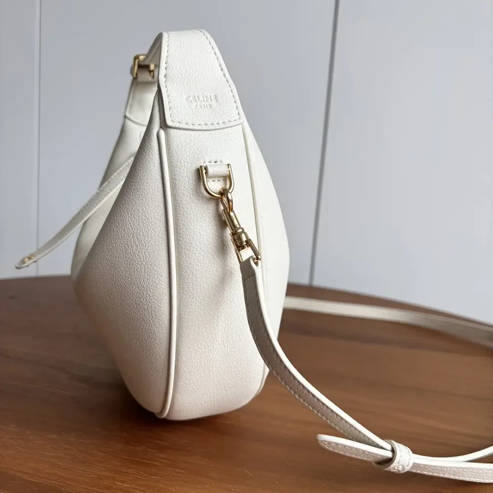 Celine Teen Celine Llulu in Grained Calfskin for Women in White Celine Teen Celine Llulu in Grained Calfskin for Women in White