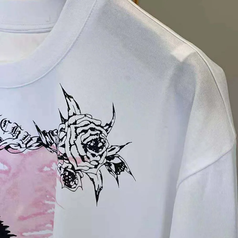 Givenchy Gothic Printed Oversized T-Shirt for Men in Pink