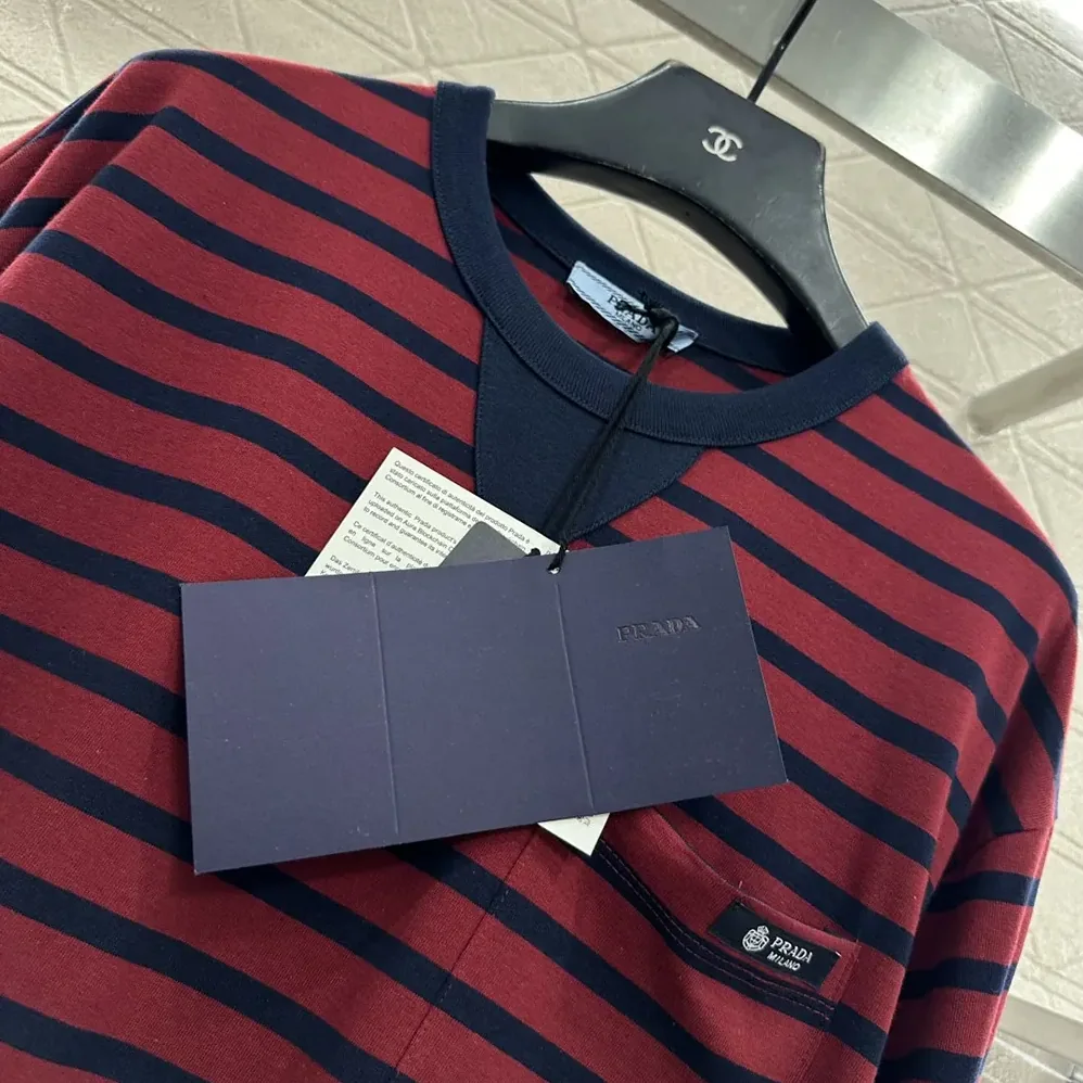 Prada Long-Sleeved Striped Jersey T for Women in Shirt Prada Long-Sleeved Striped Jersey T for Women in Shirt