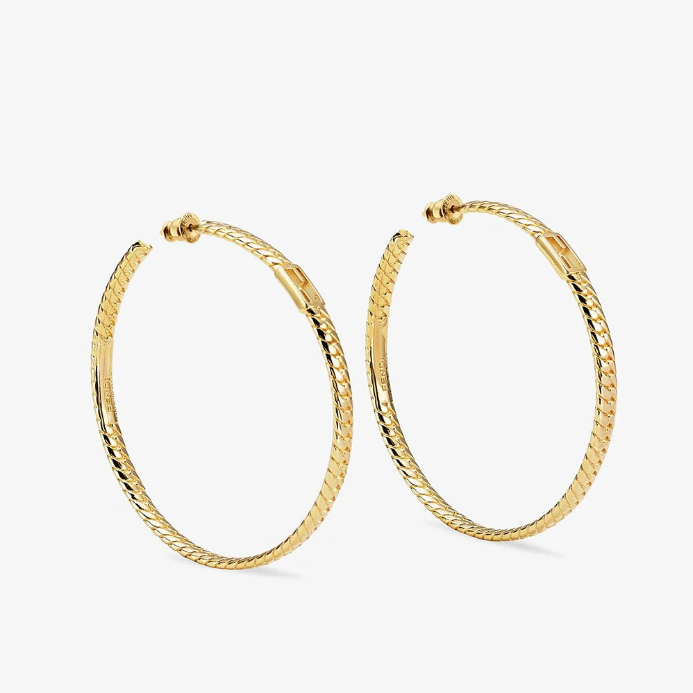 Fendi Baguette Large Earrings Gold for Women in Color Earrings