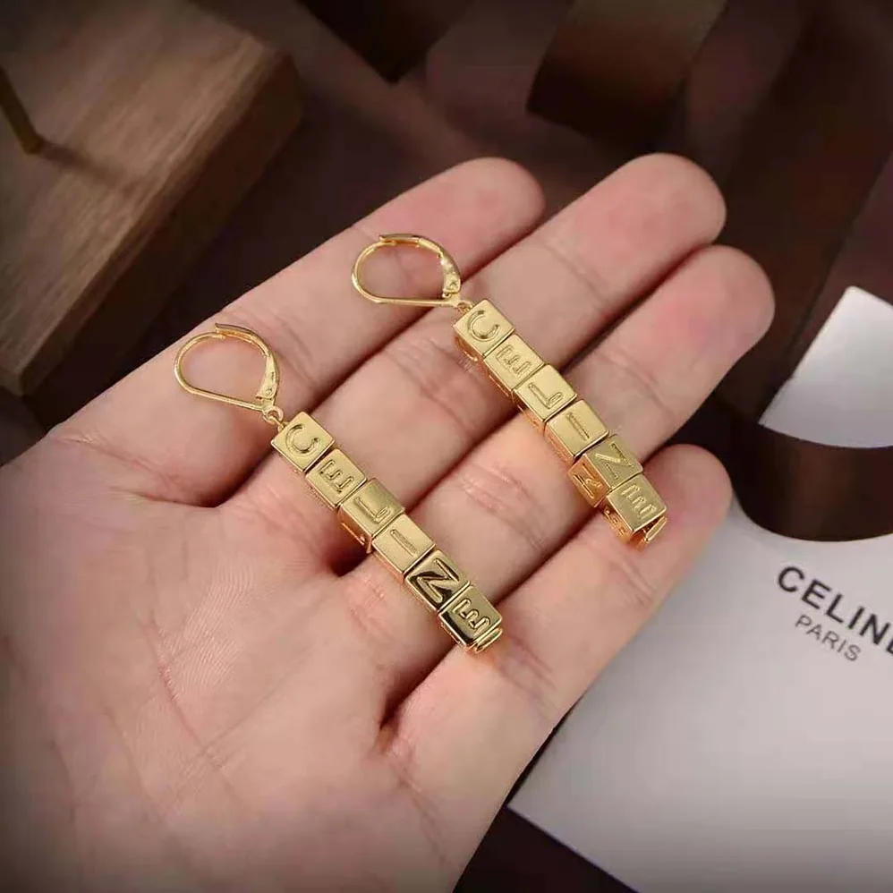 Celine Earrings in Brass with Gold Finish for Women