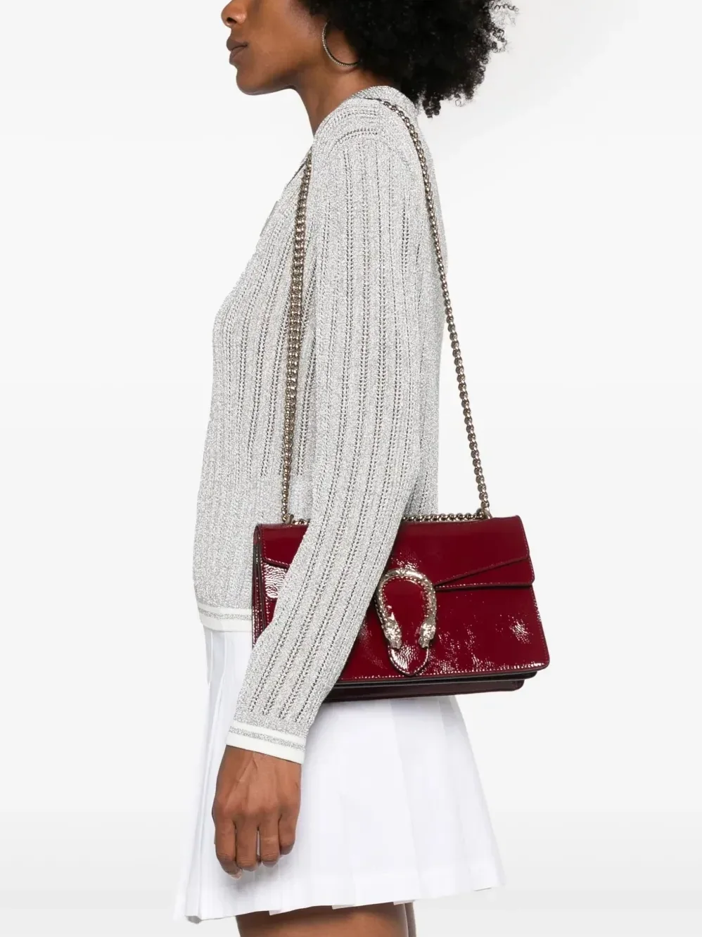 Gucci Dionysus Shoulder Bag in Wine Red Gold Hardware