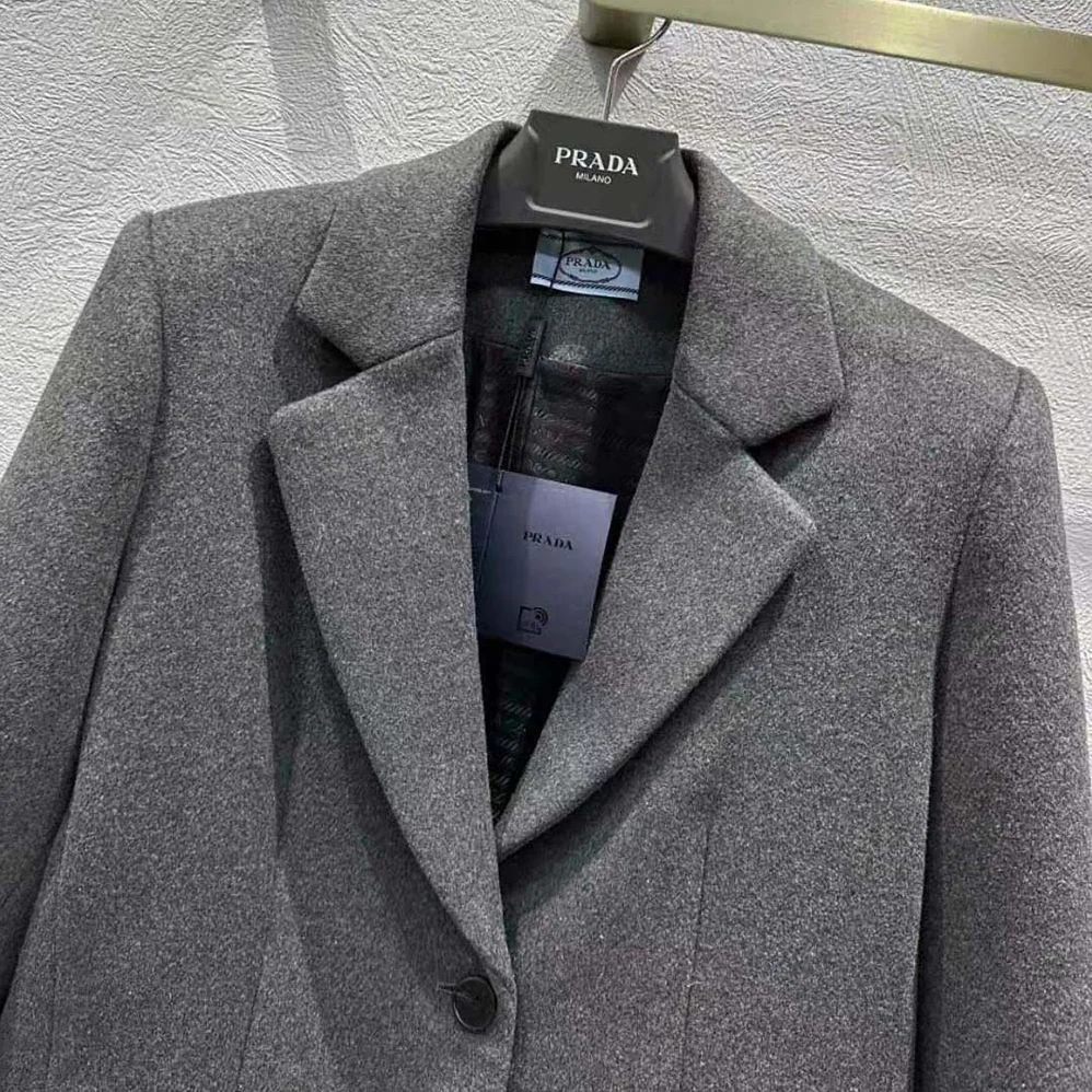 Prada Single for Women in breasted Velour Coat