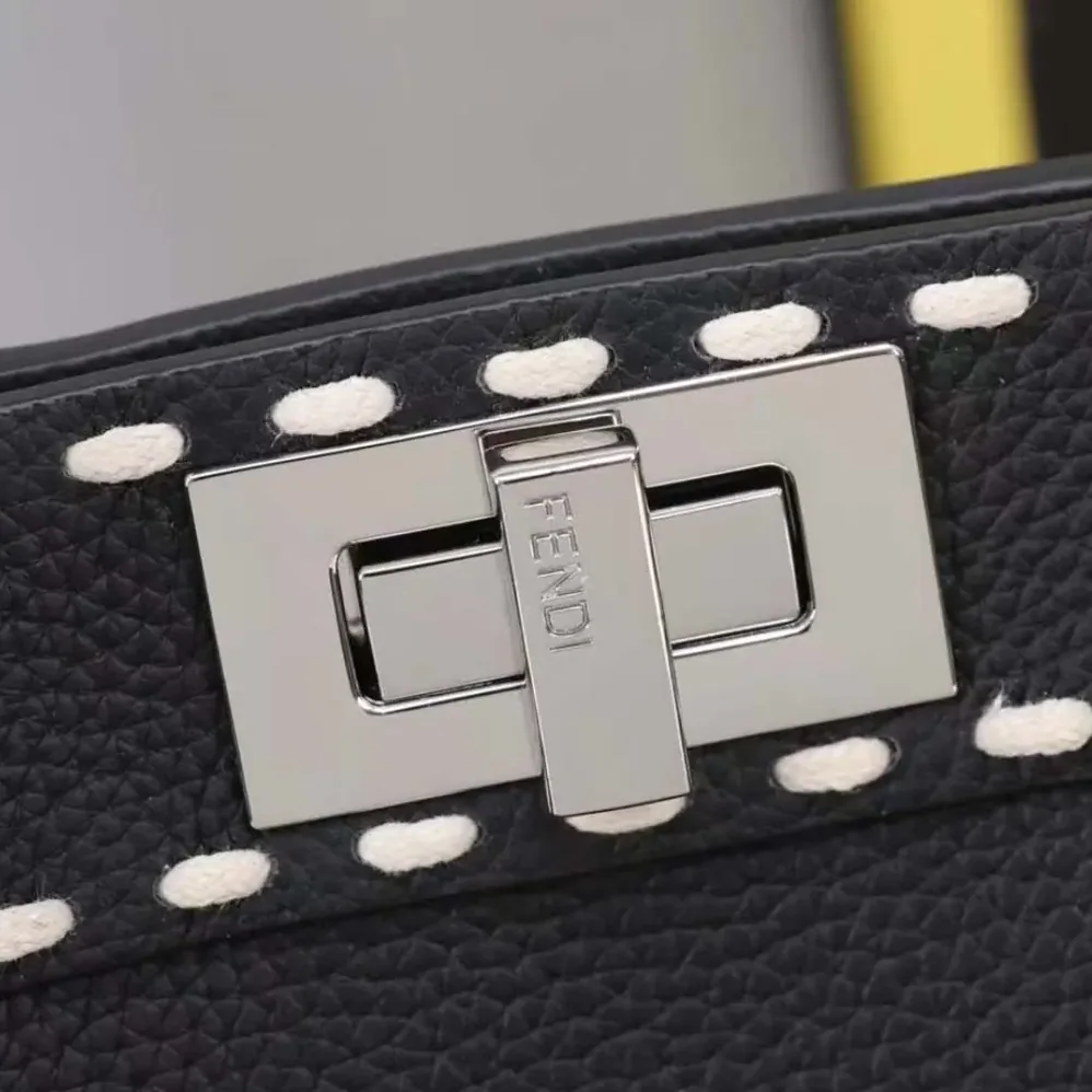 Fendi Peekaboo Iseeu Small Black Selleria Bag for Women Fendi Peekaboo Iseeu Small Black Selleria Bag for Women