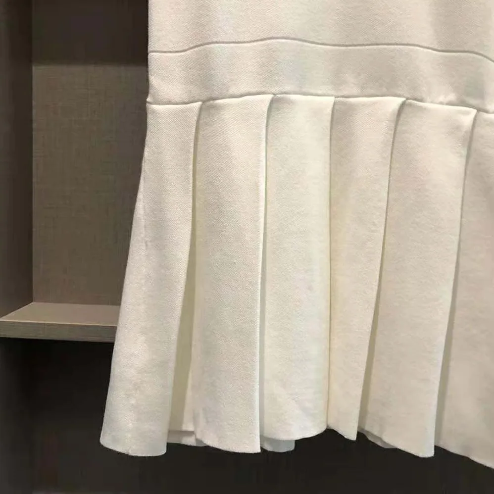 Dior Cropped Fitted Dress White Technical Stretch Pique for Women Dior Cropped Fitted Dress White Technical Stretch Pique for Women
