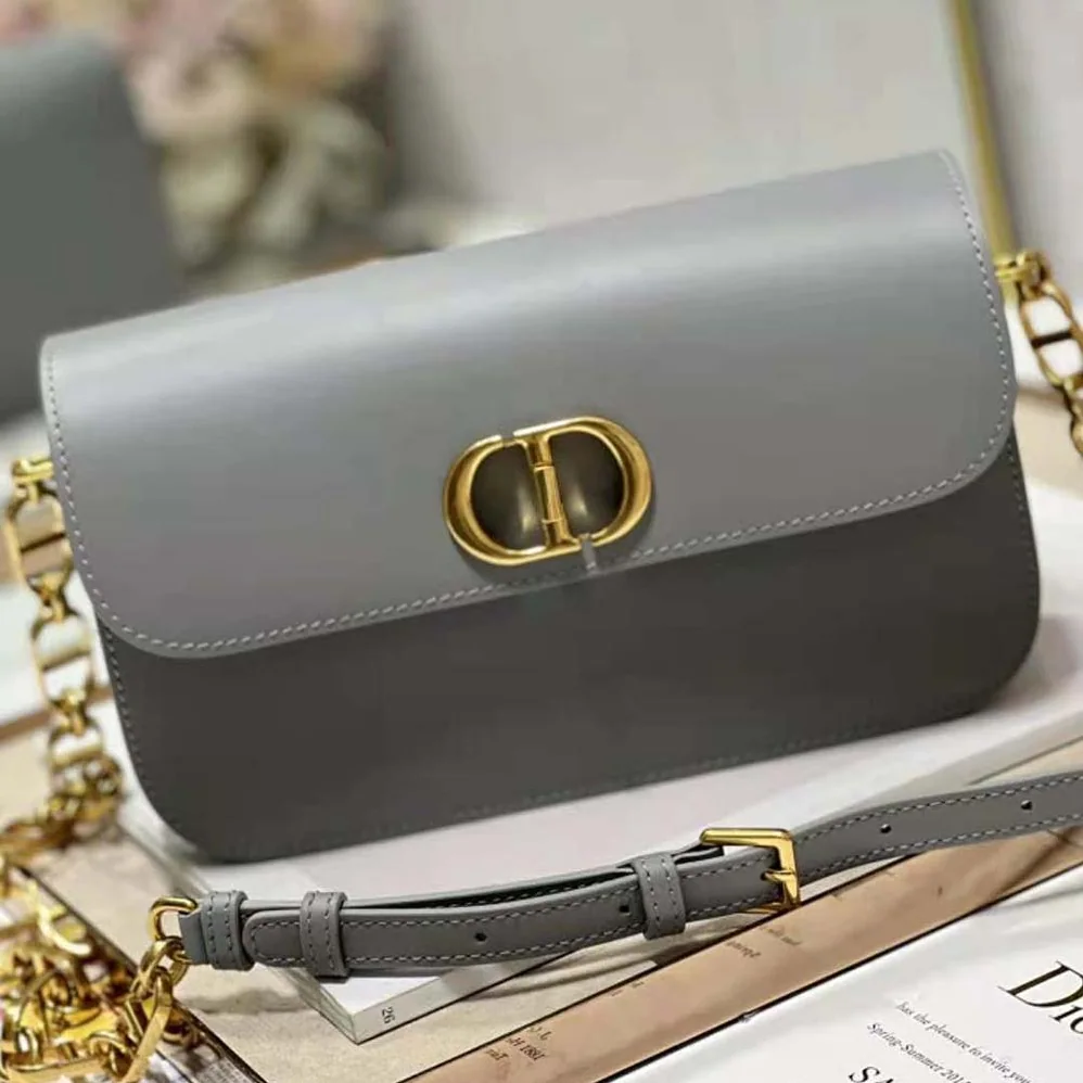 Dior 30 Montaigne Avenue Bag Ethereal Gray Box Calfskin for Women Dior 30 Montaigne Avenue Bag Ethereal Gray Box Calfskin for Women