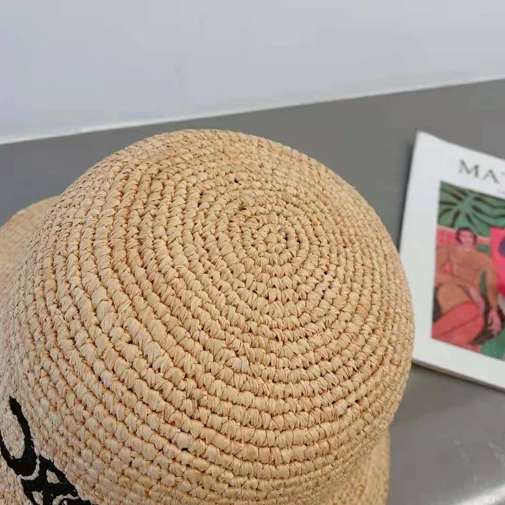 Celine Triomphe Hat in Raphia for Women