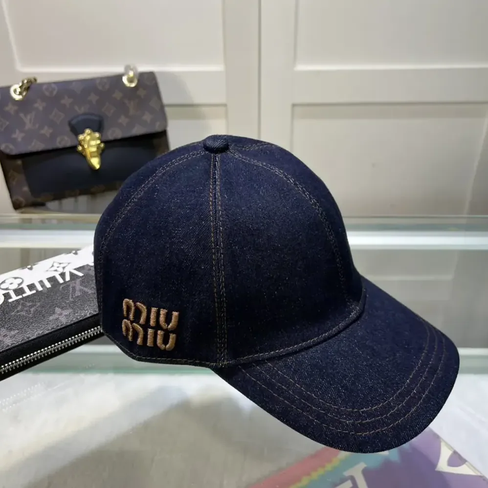 Miu Miu Denim Baseball Cap 5HC274_AJ6_F0QV1 for Women Miu Miu Denim Baseball Cap 5HC274_AJ6_F0QV1 for Women
