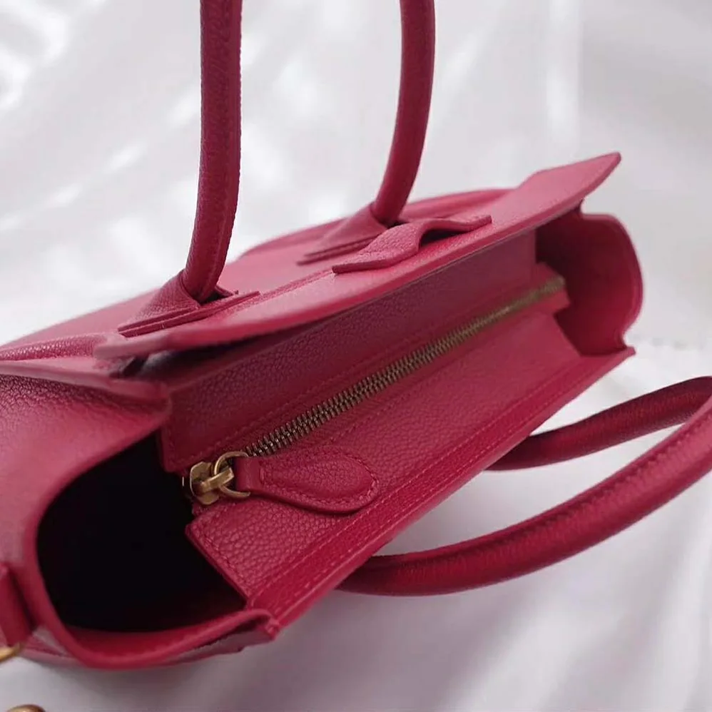 Celine Nano Luggage Bag in Drummed Calfskin for Women in Rose Celine Nano Luggage Bag in Drummed Calfskin for Women in Rose