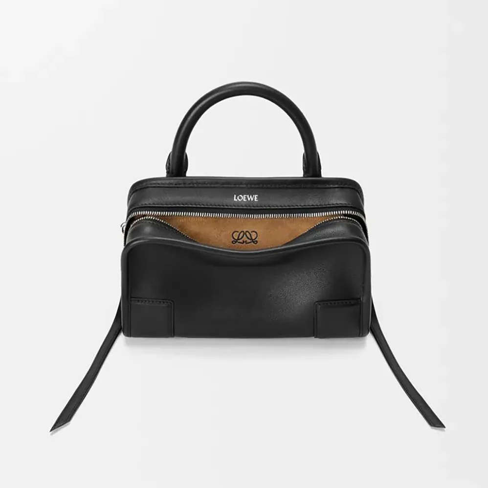 Loewe Mini Amazona 180 Bag in Soft Calfskin for Women in Black