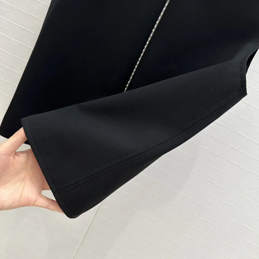 Dior Embroidered Top Black Wool and Silk for Women Dior Embroidered Top Black Wool and Silk for Women