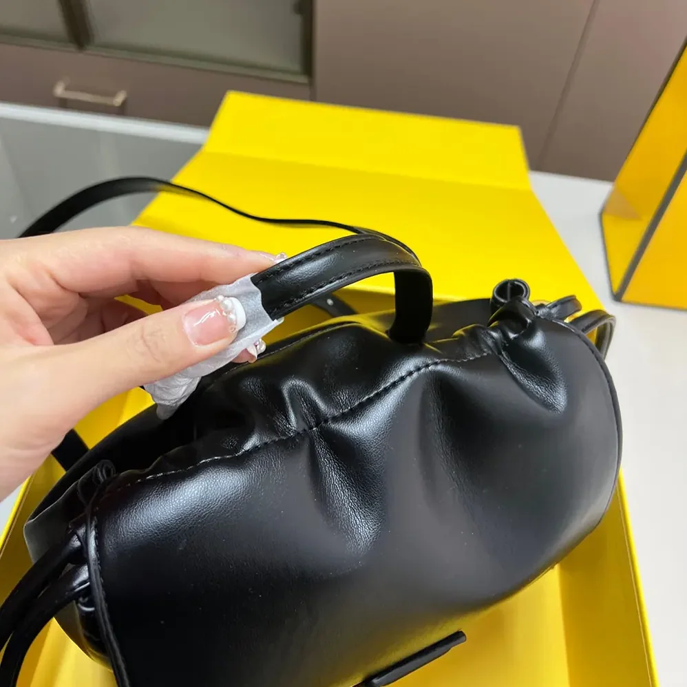 Fendi Cappuccino Black Leather Backpack for Women