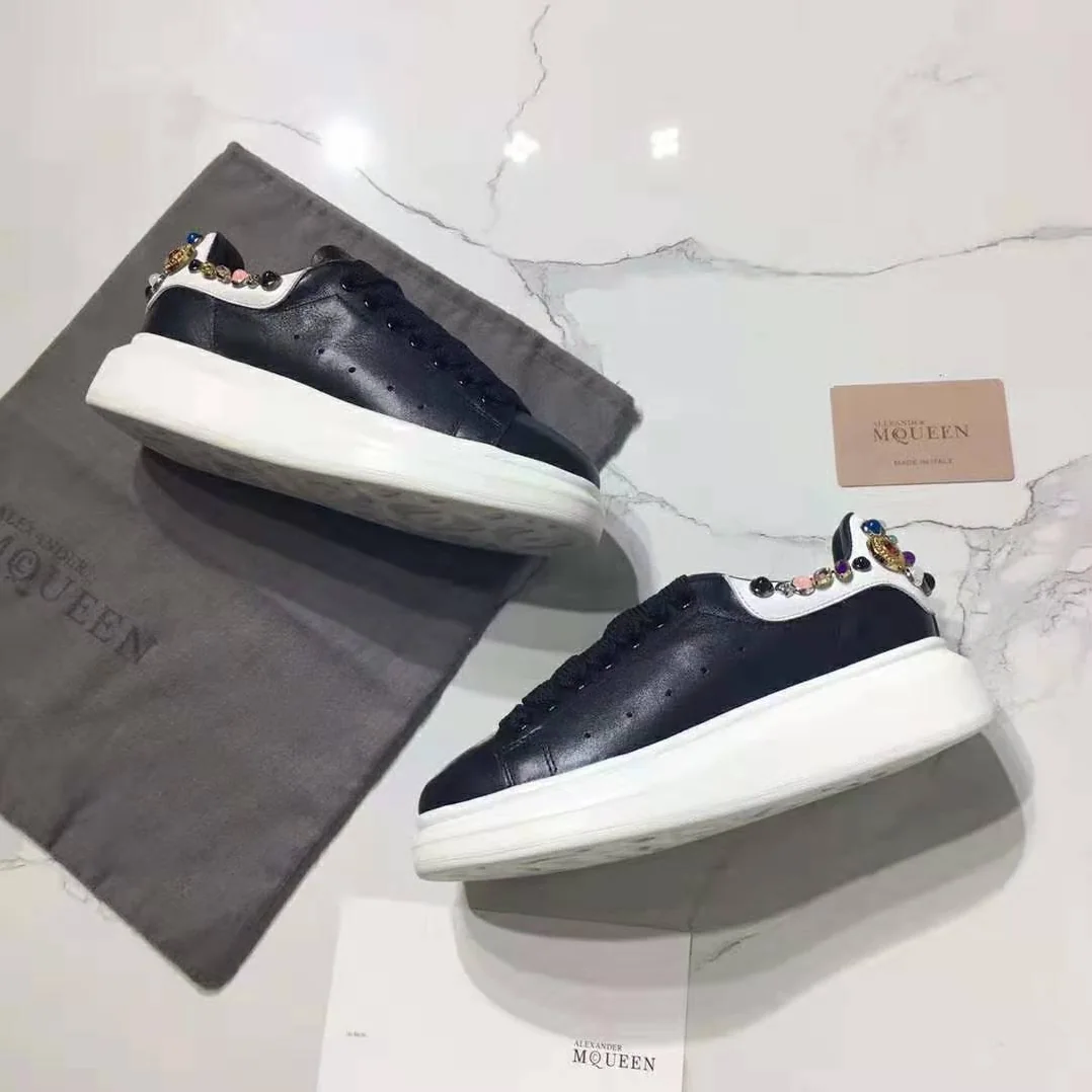 Alexander Mcqueen Oversized Sneaker Black Calf Leather Lace for Men in Up Sneaker
